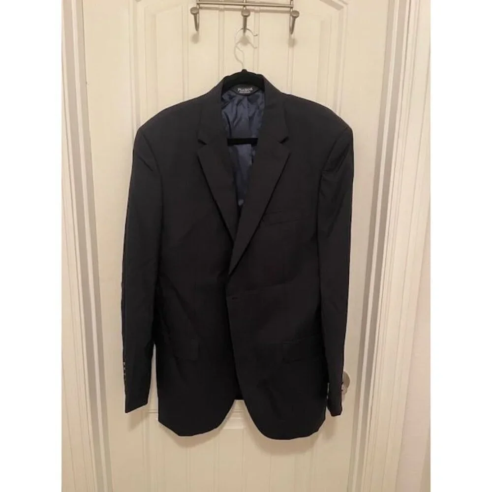 Jos A. Bank Executive Blazer Traditional Fit Men's 42L Black 100% Wool